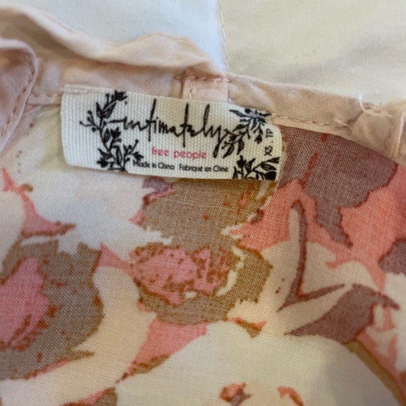 Free People Size XS Top Floral Bohemian - Picture 7 of 11